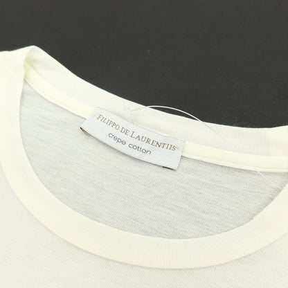 【中古】フィリッポ デ ローレンティス FILIPPO DE LAURENTIIS クレープコットン クルーネック 半袖Ｔシャツ アイボリー【サイズ46】【 状態ランクA 】【 メンズ 】