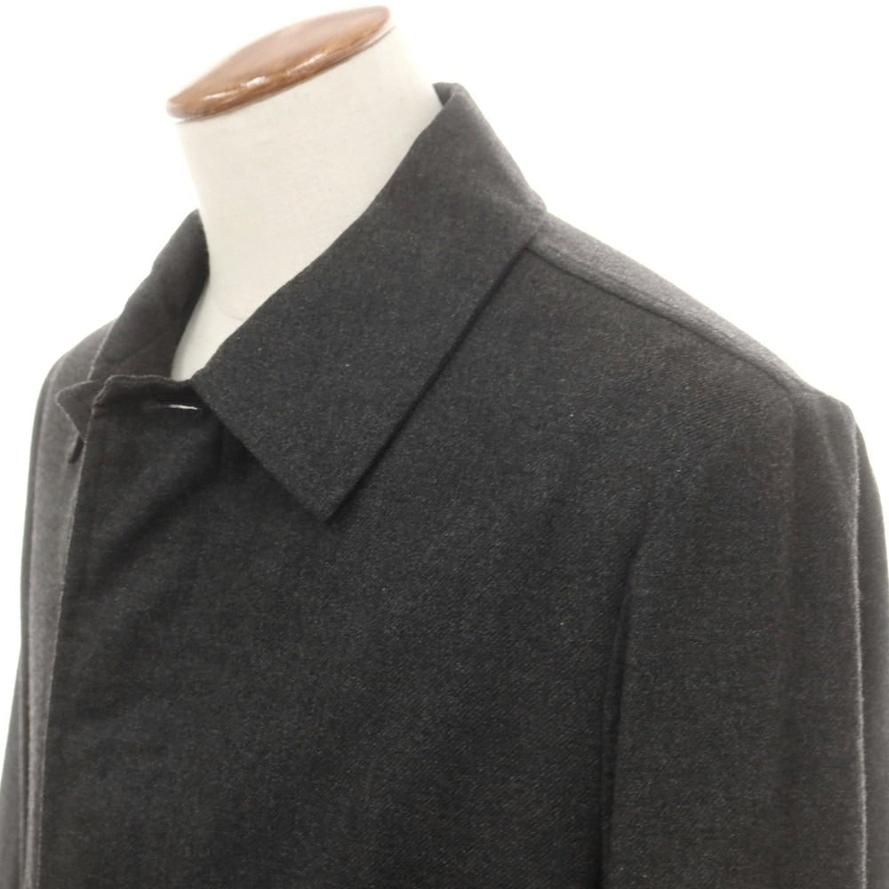 【中古】イザイア ISAIA カシミヤ ステンカラーコート チャコールグレー【 48 】【 状態ランクB 】【 メンズ 】