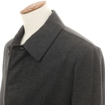 【中古】イザイア ISAIA カシミヤ ステンカラーコート チャコールグレー【 48 】【 状態ランクB 】【 メンズ 】