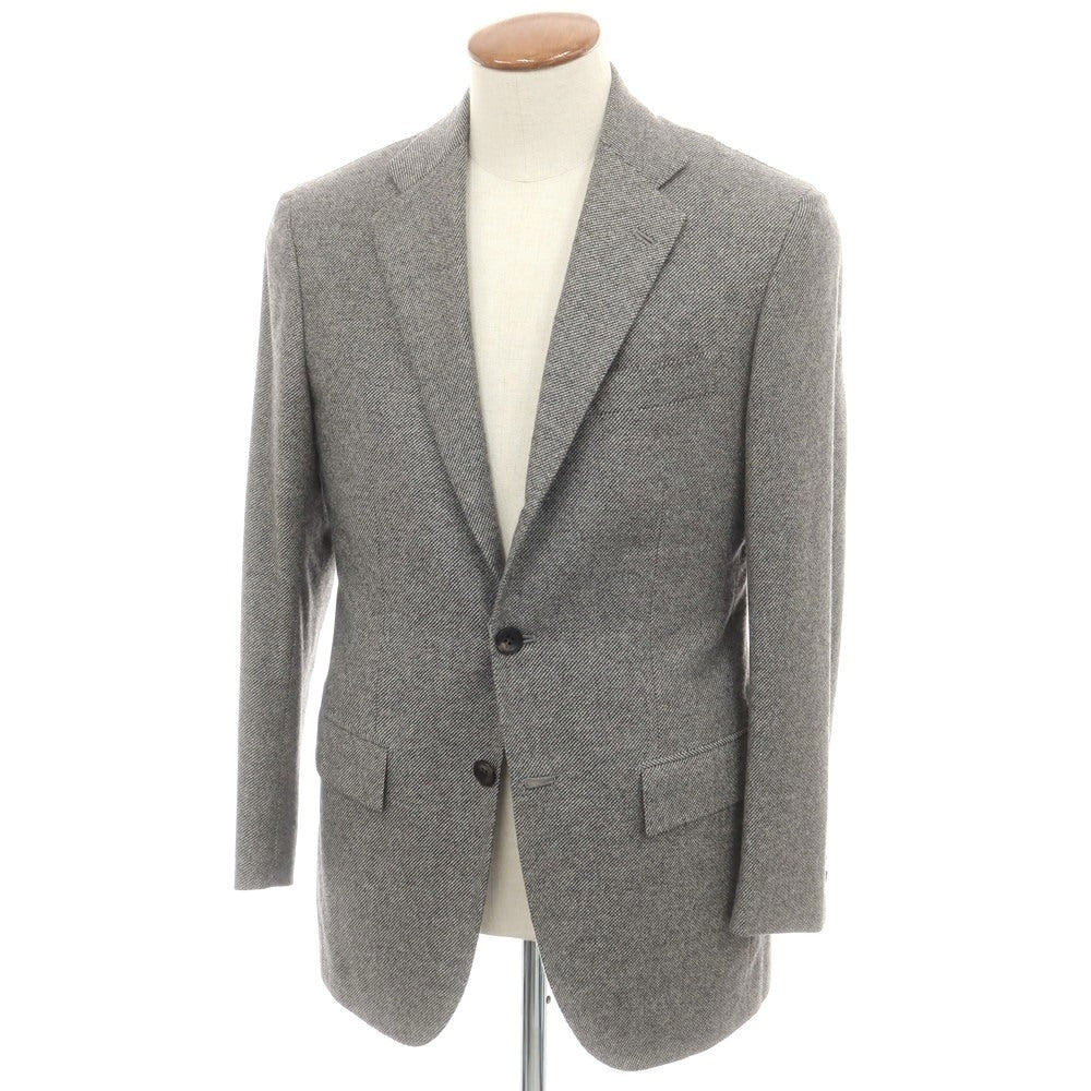 【中古】キートン Kiton カシミヤ 3B テーラードジャケット グレー【 46 】【 状態ランクB 】【 メンズ 】
