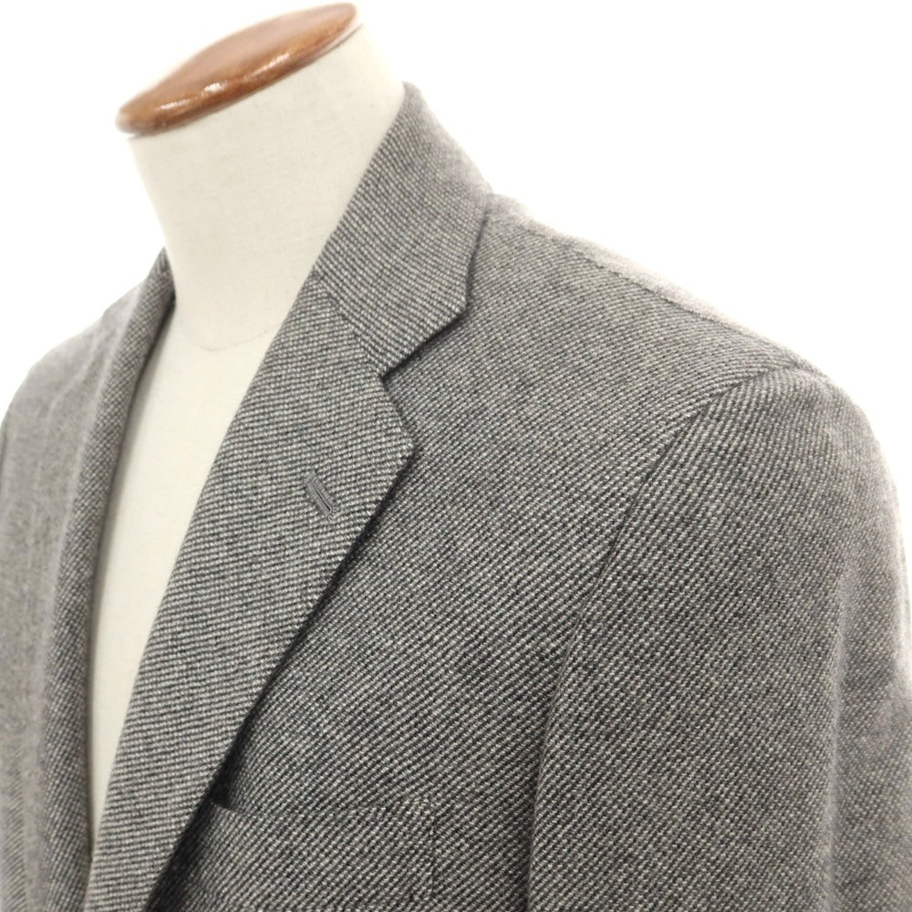 【中古】キートン Kiton カシミヤ 3B テーラードジャケット グレー【 46 】【 状態ランクB 】【 メンズ 】