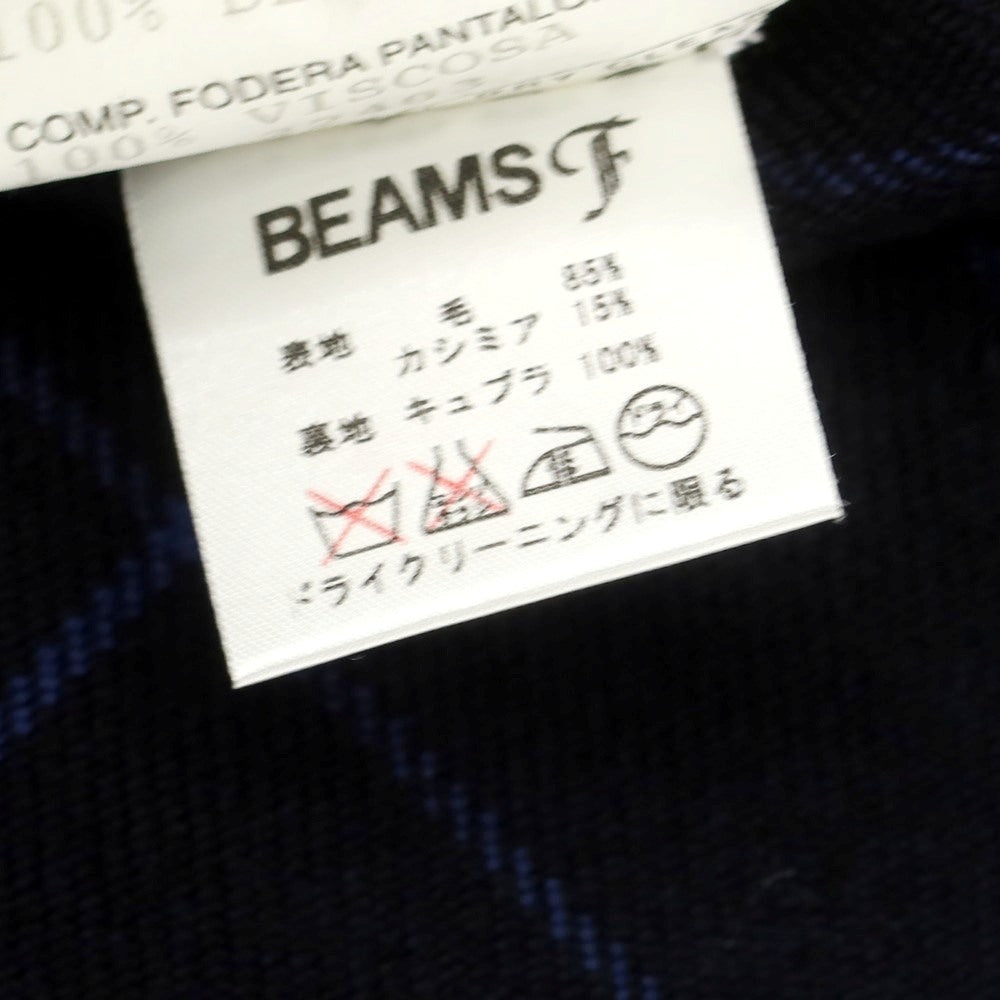 【中古】エリーゴ Eligo ウールカシミヤ ウィンドウペーンチェック 3B テーラードジャケット ダークネイビーxブルー【 46 】【 状態ランクB 】【 メンズ 】