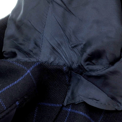 【中古】エリーゴ Eligo ウールカシミヤ ウィンドウペーンチェック 3B テーラードジャケット ダークネイビーxブルー【 46 】【 状態ランクB 】【 メンズ 】