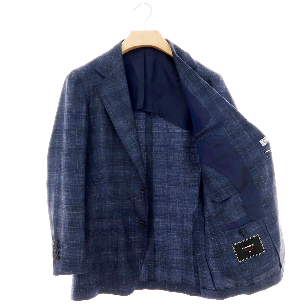 【中古】リングヂャケット RING JACKET MEISTER ウール系 3B テーラードジャケット ネイビー【 表記なし（M位） 】【 状態ランクC 】【 メンズ 】