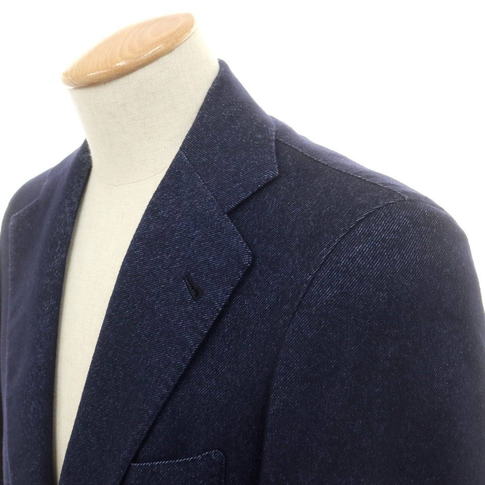 【中古】オラッツィオ ルチアーノ Orazio Luciano ウール系 3B テーラードジャケット ネイビー【 44 】【 状態ランクC 】【 メンズ 】