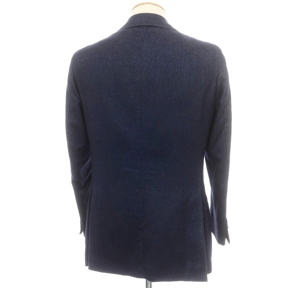 【中古】オラッツィオ ルチアーノ Orazio Luciano ウール系 3B テーラードジャケット ネイビー【 44 】【 状態ランクC 】【 メンズ 】
