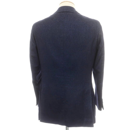 【中古】オラッツィオ ルチアーノ Orazio Luciano ウール系 3B テーラードジャケット ネイビー【 44 】【 状態ランクC 】【 メンズ 】