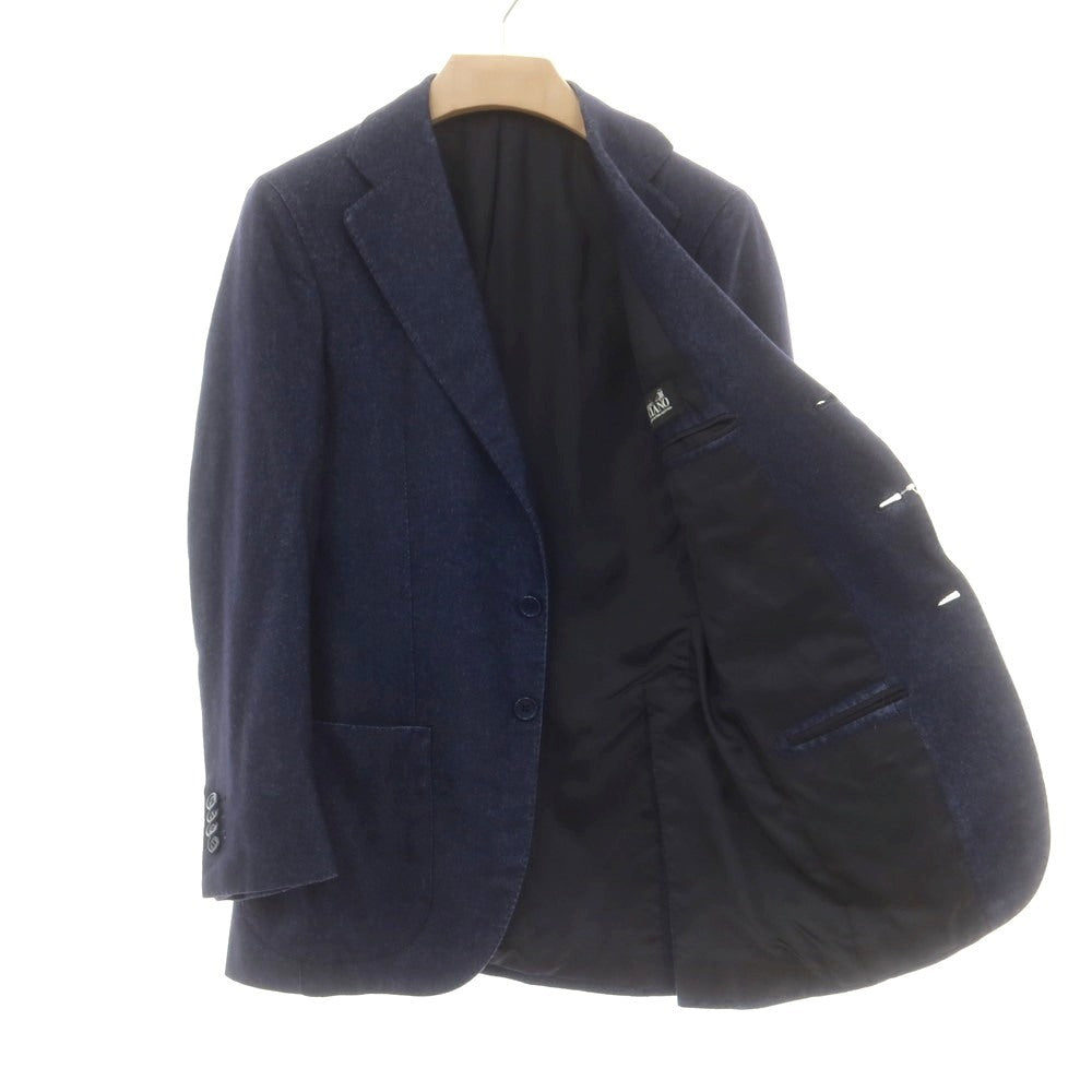 【中古】オラッツィオ ルチアーノ Orazio Luciano ウール系 3B テーラードジャケット ネイビー【 44 】【 状態ランクC 】【 メンズ 】
