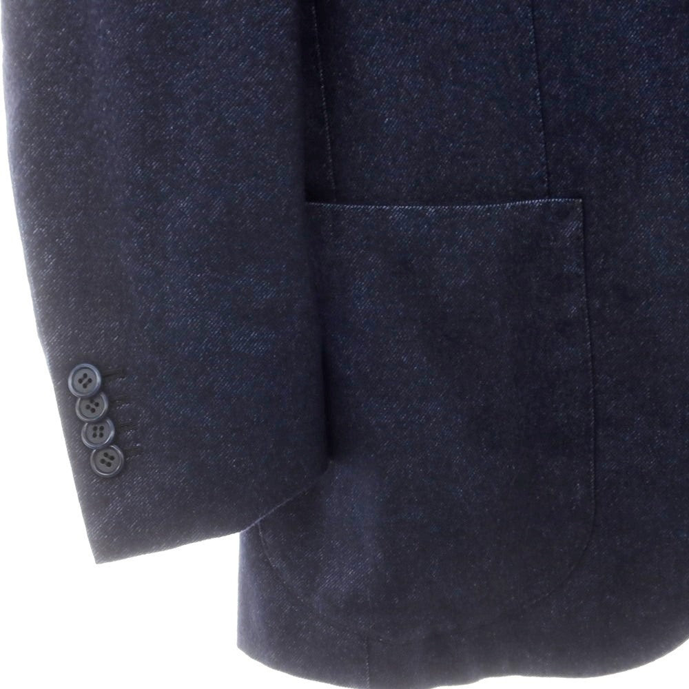 【中古】オラッツィオ ルチアーノ Orazio Luciano ウール系 3B テーラードジャケット ネイビー【 44 】【 状態ランクC 】【 メンズ 】
