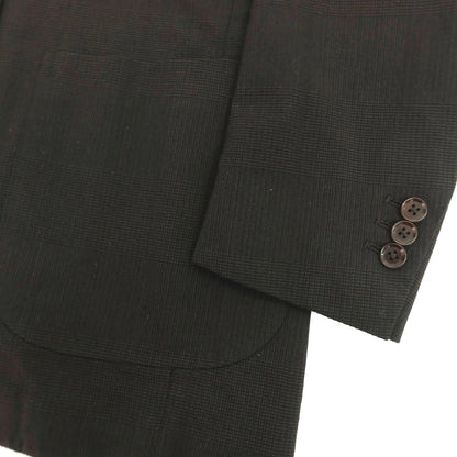 【中古】リングヂャケット RING JACKET New Balloon ストレッチ コットンウール チェック 2B テーラードジャケット ダークブラウン【 46 】【 状態ランクB 】【 メンズ 】