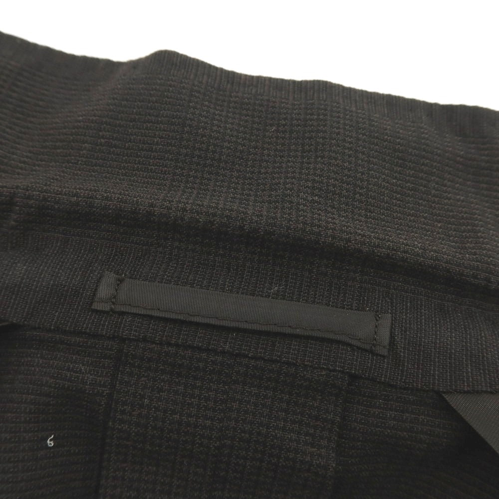 【中古】リングヂャケット RING JACKET New Balloon ストレッチ コットンウール チェック 2B テーラードジャケット ダークブラウン【 46 】【 状態ランクB 】【 メンズ 】