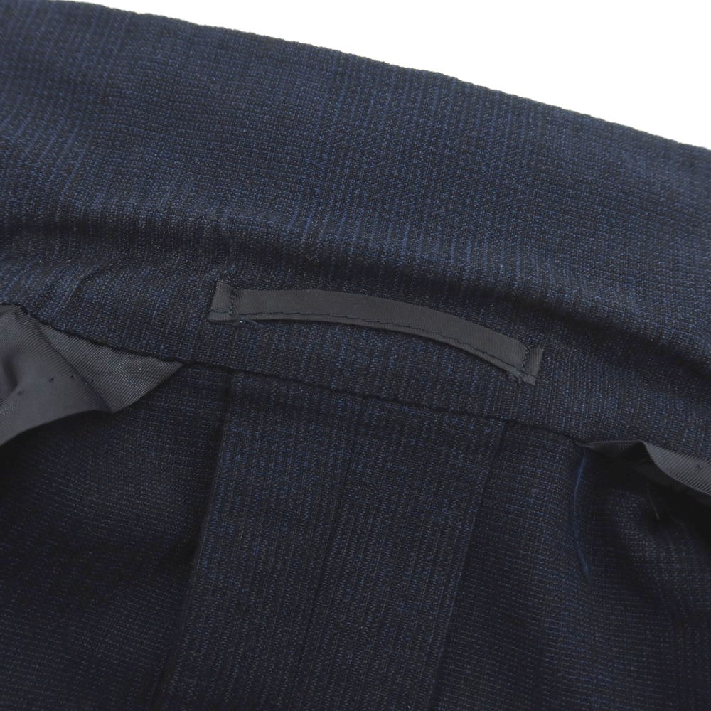 【中古】リングヂャケット RING JACKET New Balloon ストレッチ コットンウール チェック 2B テーラードジャケット ライトネイビーxブラック【 46 】【 状態ランクB 】【 メンズ 】