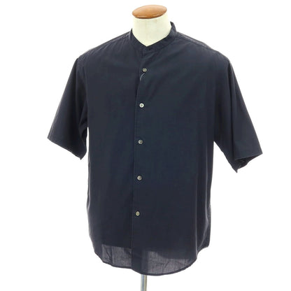 【中古】ビューティアンドユースユナイテッドアローズ BEAUTY&amp;YOUTH UNITED ARROWS セルロースコットン バンドカラー 半袖シャツ ブラック【サイズM】【 状態ランクC 】【 メンズ 】