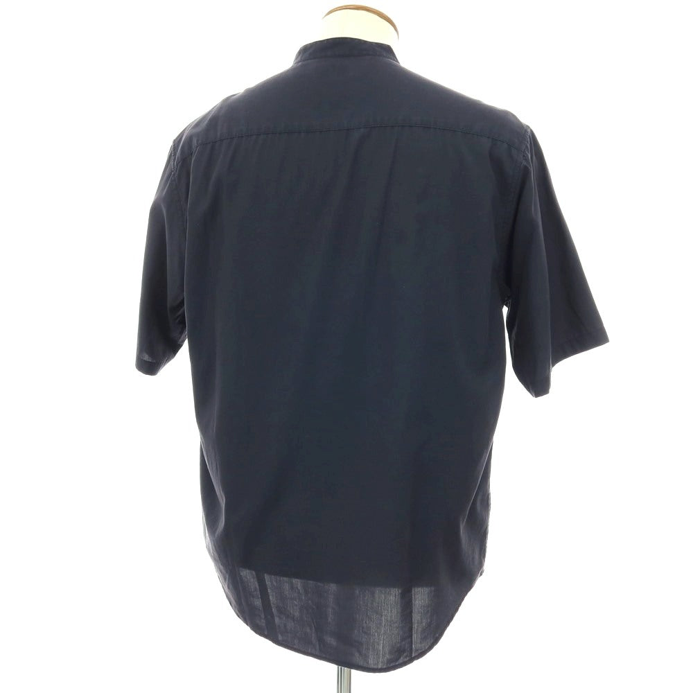 【中古】ビューティアンドユースユナイテッドアローズ BEAUTY&amp;YOUTH UNITED ARROWS セルロースコットン バンドカラー 半袖シャツ ブラック【サイズM】【 状態ランクC 】【 メンズ 】