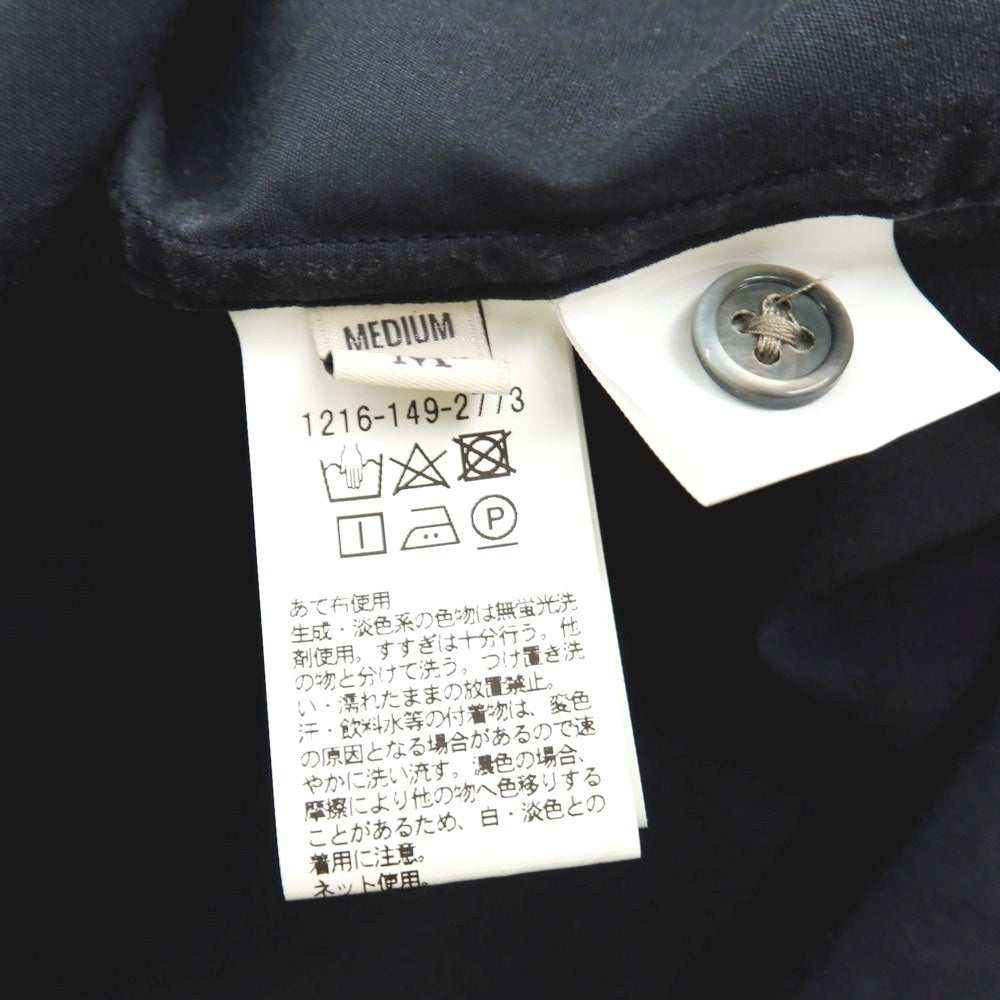 【中古】ビューティアンドユースユナイテッドアローズ BEAUTY&amp;YOUTH UNITED ARROWS セルロースコットン バンドカラー 半袖シャツ ブラック【サイズM】【 状態ランクC 】【 メンズ 】