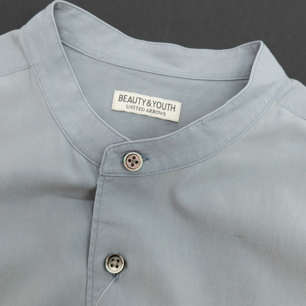 【中古】ビューティアンドユースユナイテッドアローズ BEAUTY&amp;YOUTH UNITED ARROWS セルロースコットン 半袖シャツ ブルーグレー【サイズM】【 状態ランクC 】【 メンズ 】[DPD]