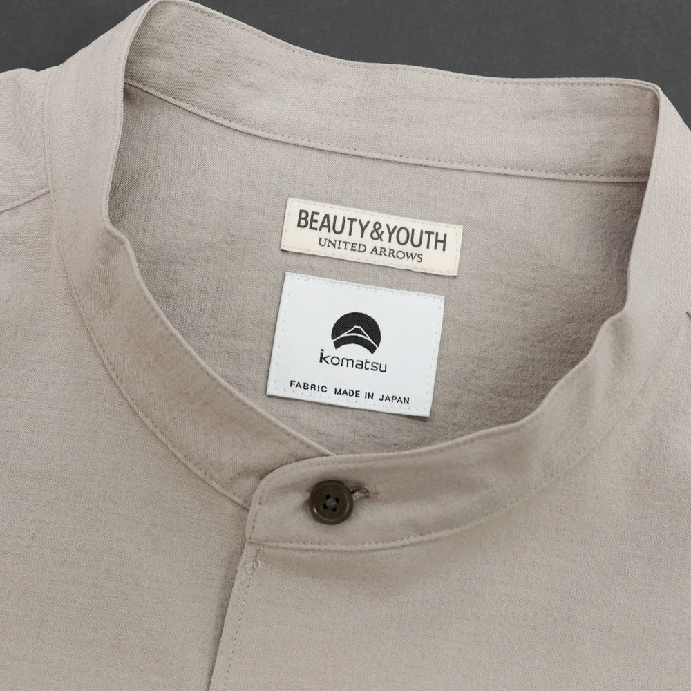 【中古】ビューティアンドユースユナイテッドアローズ BEAUTY&amp;YOUTH UNITED ARROWS ポリエステル 半袖シャツ グレージュ【サイズL】【 状態ランクA 】【 メンズ 】