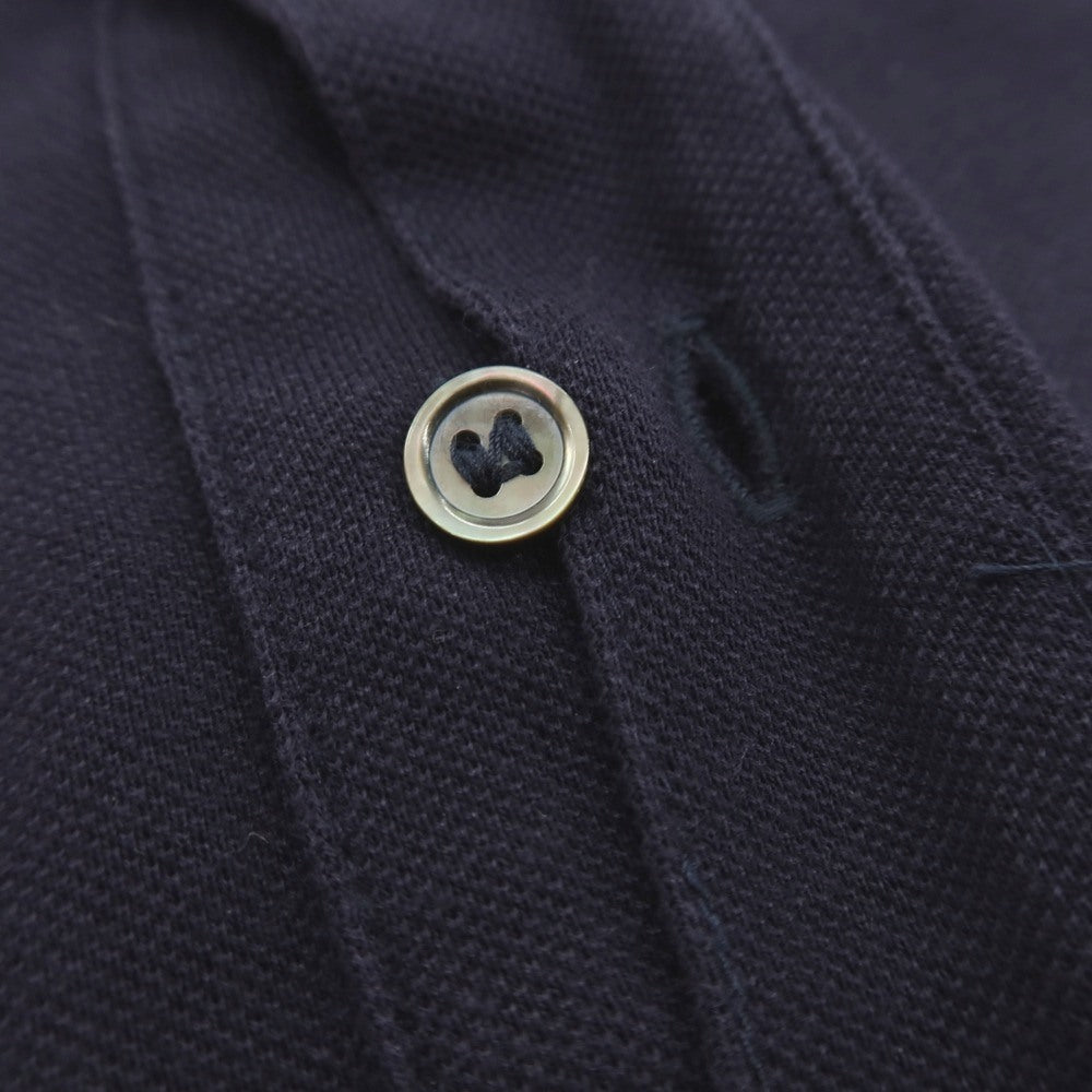 【中古】リングヂャケット RING JACKET 鹿の子 コットン 半袖ポロシャツ ネイビー【サイズL】【 状態ランクC 】【 メンズ 】