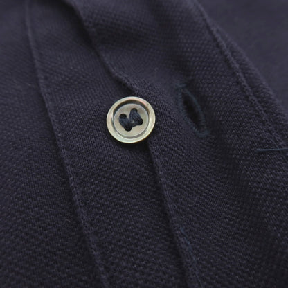 【中古】リングヂャケット RING JACKET 鹿の子 コットン 半袖ポロシャツ ネイビー【サイズL】【 状態ランクC 】【 メンズ 】
