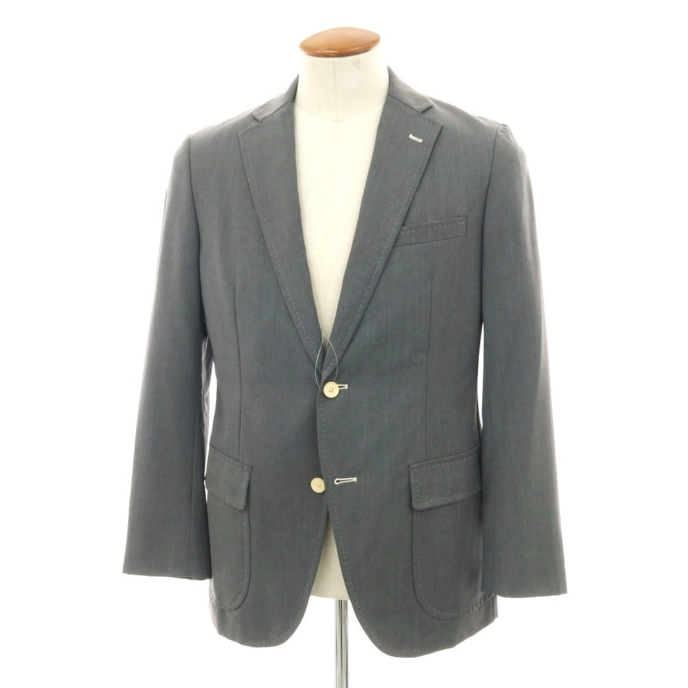 【中古】ユニバーサルランゲージ UNIVERSAL LANGUAGE SUPER110’S ウール 2B テーラードジャケット グレー【 46 】【 状態ランクC 】【 メンズ 】