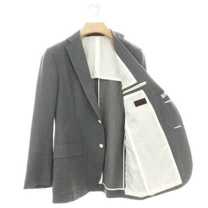 【中古】ユニバーサルランゲージ UNIVERSAL LANGUAGE SUPER110’S ウール 2B テーラードジャケット グレー【 46 】【 状態ランクC 】【 メンズ 】