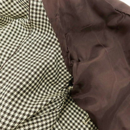 【中古】ディスタイル DeSTYLE シルクウール チェック 2B テーラードジャケット ベージュxブラウン【 46 】【 状態ランクC 】【 メンズ 】