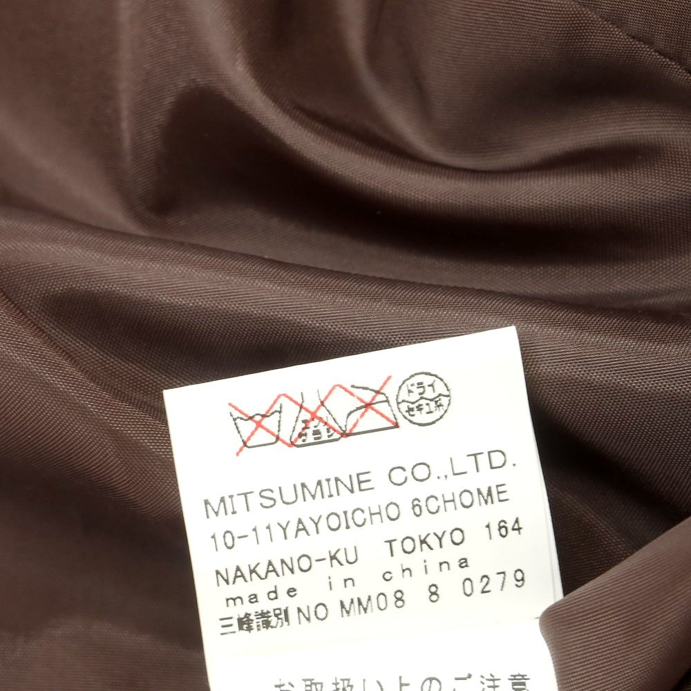 【中古】ミツミネ Mitsumine ウールコットン チェック ダウンジャケット ブラウン系【 M 】【 状態ランクB 】【 メンズ 】