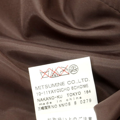 【中古】ミツミネ Mitsumine ウールコットン チェック ダウンジャケット ブラウン系【 M 】【 状態ランクB 】【 メンズ 】