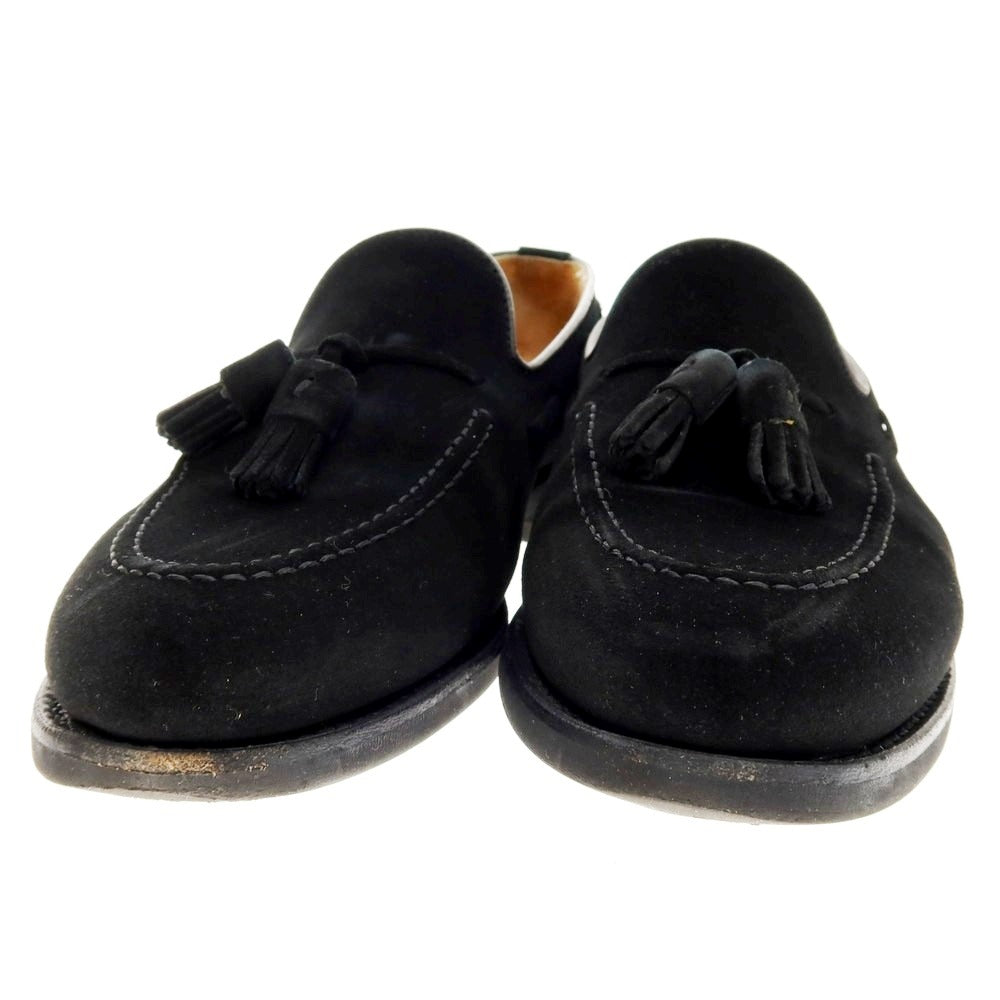 【中古】バーウィック BERWICK スエード タッセルローファー ブラック【 6 1/2 】【 状態ランクB 】【 メンズ 】