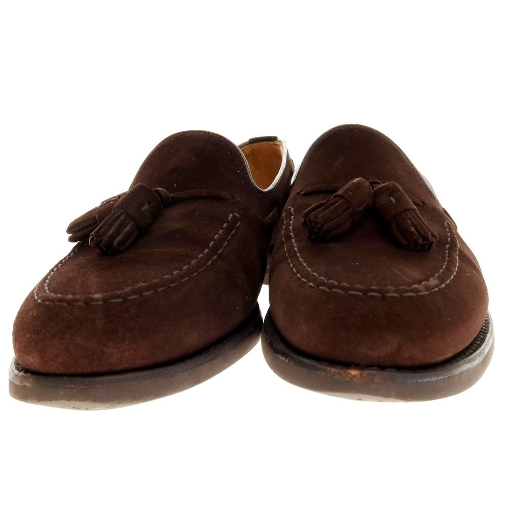 【中古】バーウィック BERWICK スエード タッセルローファー ダークブラウン【 6 1/2 】【 状態ランクB 】【 メンズ 】