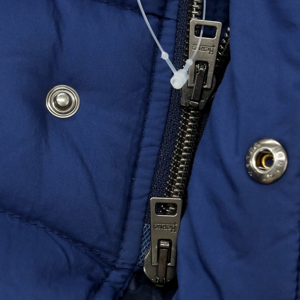 【中古】ヘルノ Herno ナイロン ダウンジャケット ネイビーブルー【 44 】【 状態ランクC 】【 メンズ 】