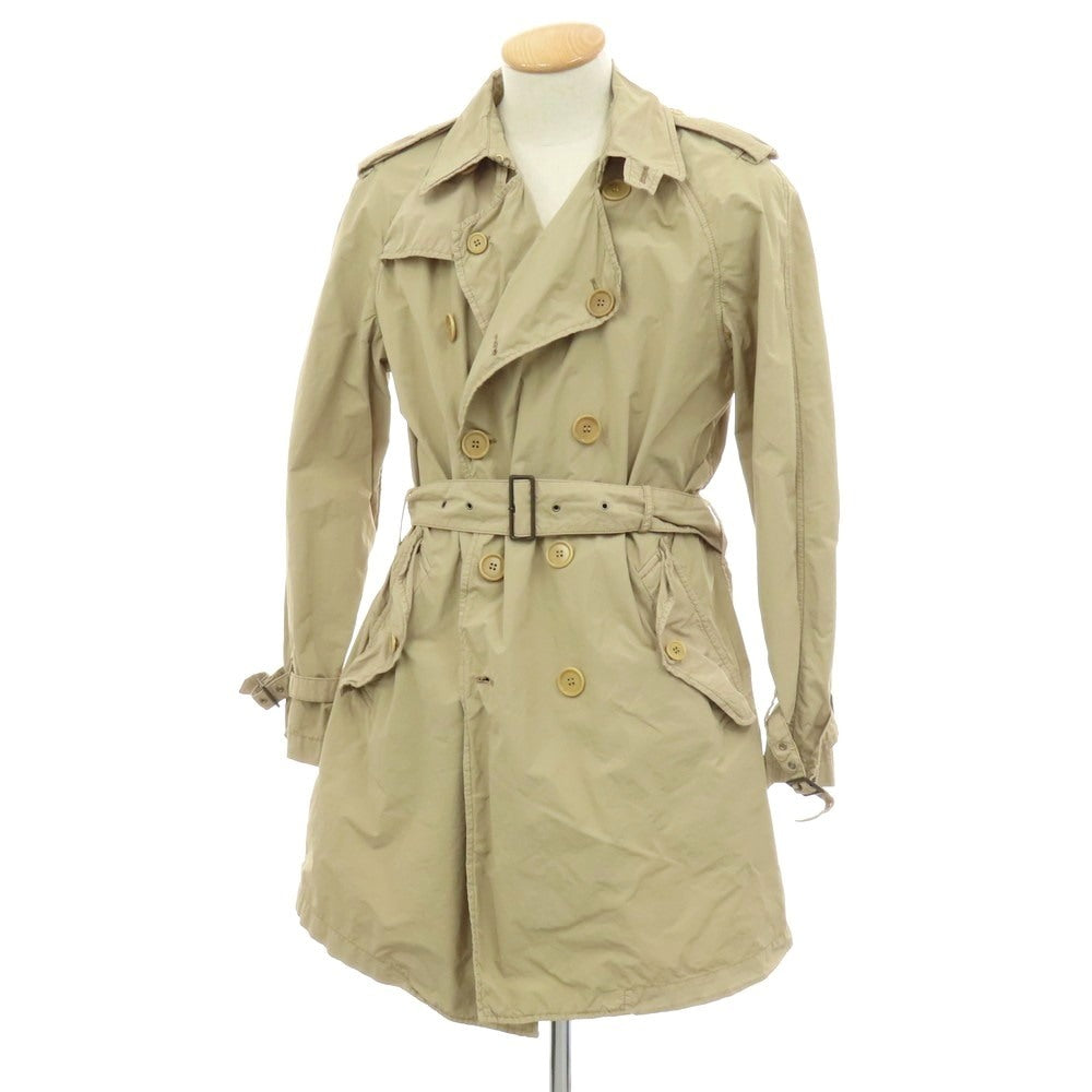 【中古】アスペジ ASPESI ポリエステルナイロン トレンチコート ベージュ【 XS 】【 状態ランクC 】【 メンズ 】