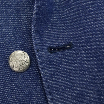 【中古】ラルディーニ LARDINI コットン デニム ダブル4B カジュアルジャケット ネイビー【サイズ46】【 状態ランクB 】【 メンズ 】