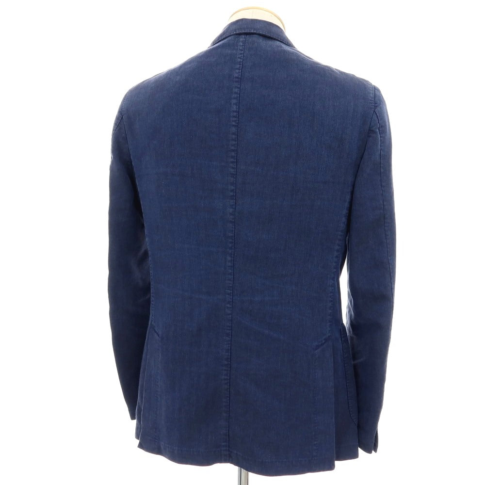 【中古】ベルベスト Belvest BEAMS F別注 ナイロンリネン 3B カジュアルジャケット ネイビー【サイズ44】【 状態ランクC 】【 メンズ 】[EPD]
