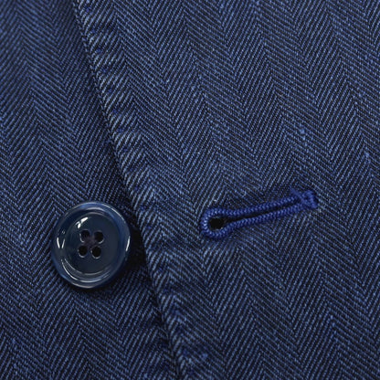 【中古】ベルベスト Belvest BEAMS F別注 ナイロンリネン 3B カジュアルジャケット ネイビー【サイズ44】【 状態ランクC 】【 メンズ 】