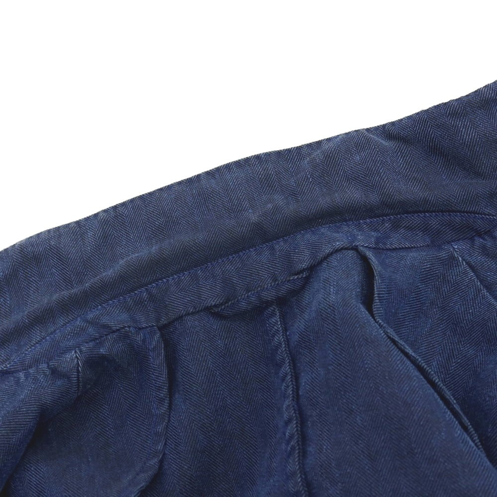 【中古】ベルベスト Belvest BEAMS F別注 ナイロンリネン 3B カジュアルジャケット ネイビー【サイズ44】【 状態ランクC 】【 メンズ 】[EPD]