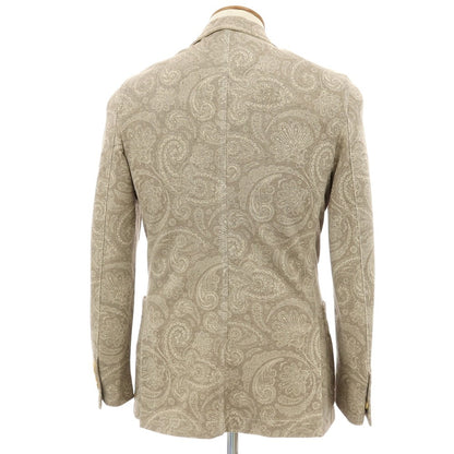 【中古】チルコロ1901 CIRCOLO 1901 コットン ジャージー ペイズリー プリント 2B カジュアルジャケット ブラウン【サイズ46】【 状態ランクC 】【 メンズ 】