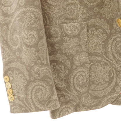 【中古】チルコロ1901 CIRCOLO 1901 コットン ジャージー ペイズリー プリント 2B カジュアルジャケット ブラウン【サイズ46】【 状態ランクC 】【 メンズ 】