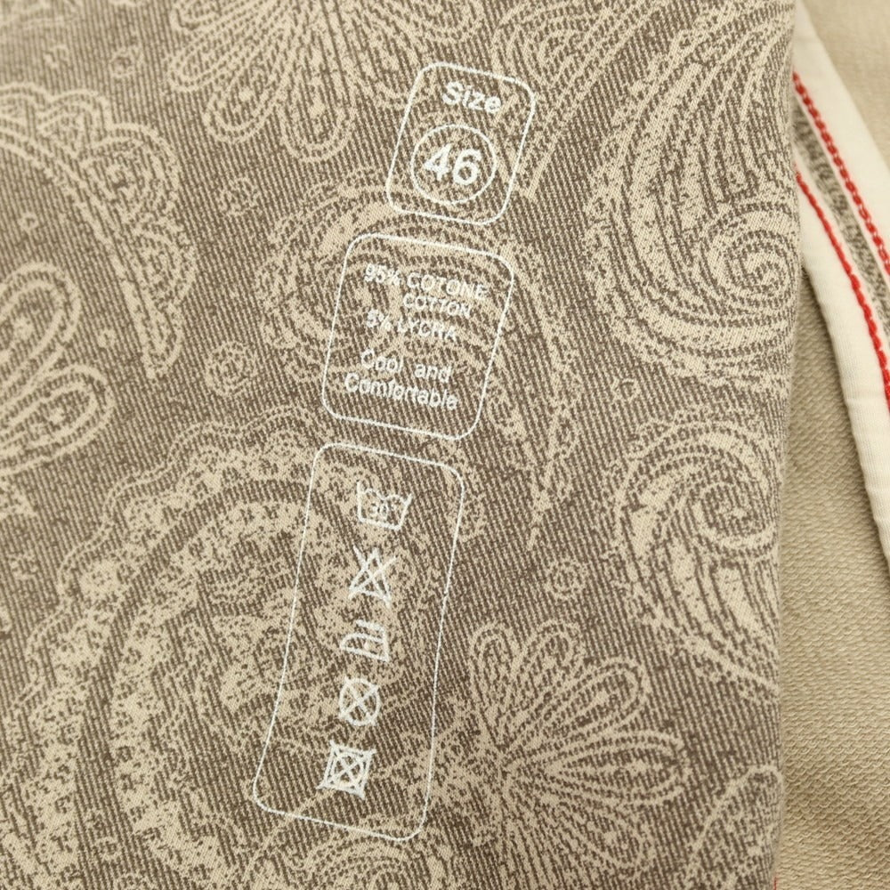 【中古】チルコロ1901 CIRCOLO 1901 コットン ジャージー ペイズリー プリント 2B カジュアルジャケット ブラウン【サイズ46】【 状態ランクC 】【 メンズ 】