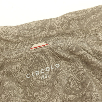 【中古】チルコロ1901 CIRCOLO 1901 コットン ジャージー ペイズリー プリント 2B カジュアルジャケット ブラウン【サイズ46】【 状態ランクC 】【 メンズ 】