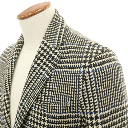 【中古】チルコロ1901 CIRCOLO 1901 ジャージーコットン チェック カジュアルジャケット ブラックxホワイト【 46 】【 状態ランクB 】【 メンズ 】