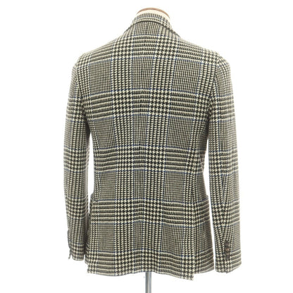 【中古】チルコロ1901 CIRCOLO 1901 ジャージーコットン チェック カジュアルジャケット ブラックxホワイト【 46 】【 状態ランクB 】【 メンズ 】