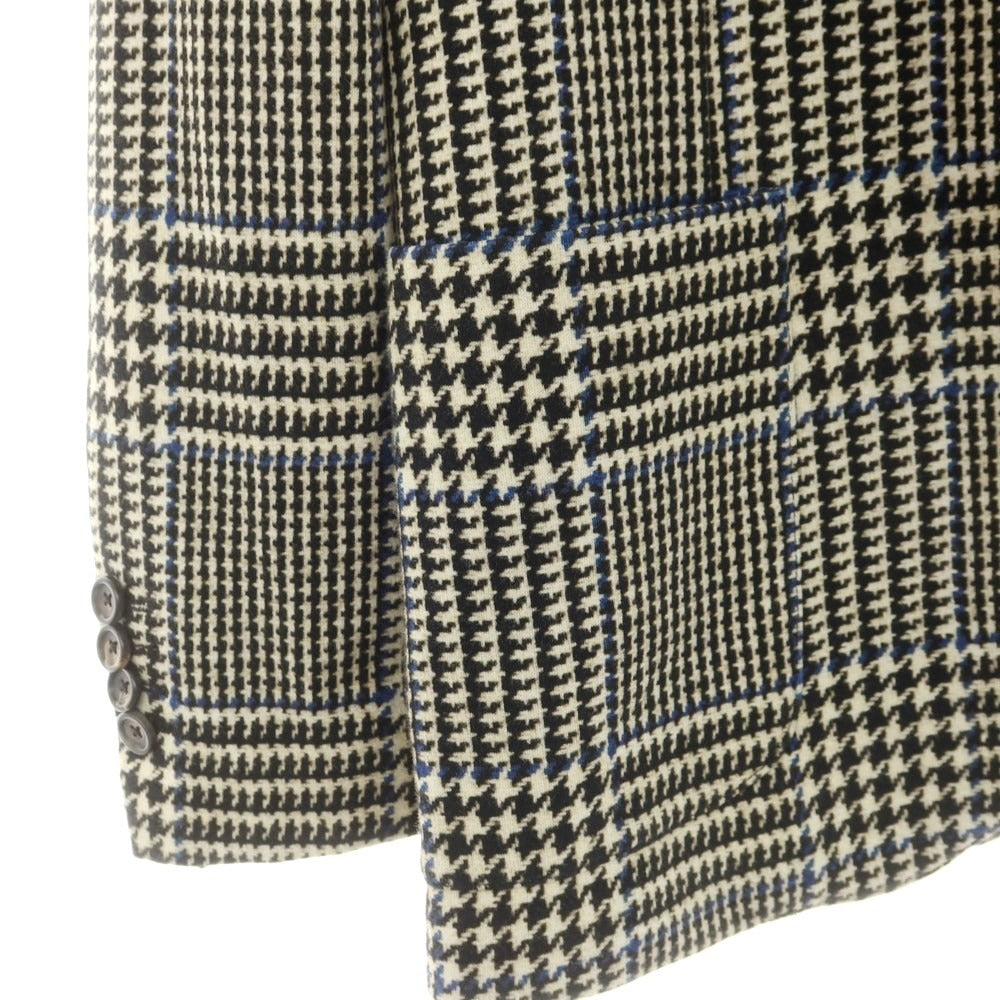 【中古】チルコロ1901 CIRCOLO 1901 ジャージーコットン チェック カジュアルジャケット ブラックxホワイト【 46 】【 状態ランクB 】【 メンズ 】