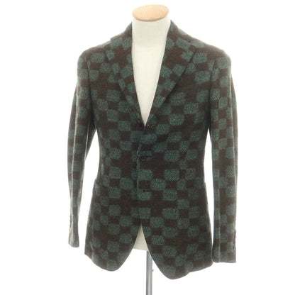 【中古】ザ ジジ THE GIGI ツイーディーウール カジュアルジャケット ブラウンxグリーン【 44 】【 状態ランクA 】【 メンズ 】