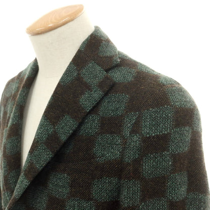 【中古】ザ ジジ THE GIGI ツイーディーウール カジュアルジャケット ブラウンxグリーン【 44 】【 状態ランクA 】【 メンズ 】