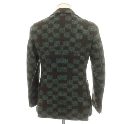 【中古】ザ ジジ THE GIGI ツイーディーウール カジュアルジャケット ブラウンxグリーン【 44 】【 状態ランクA 】【 メンズ 】