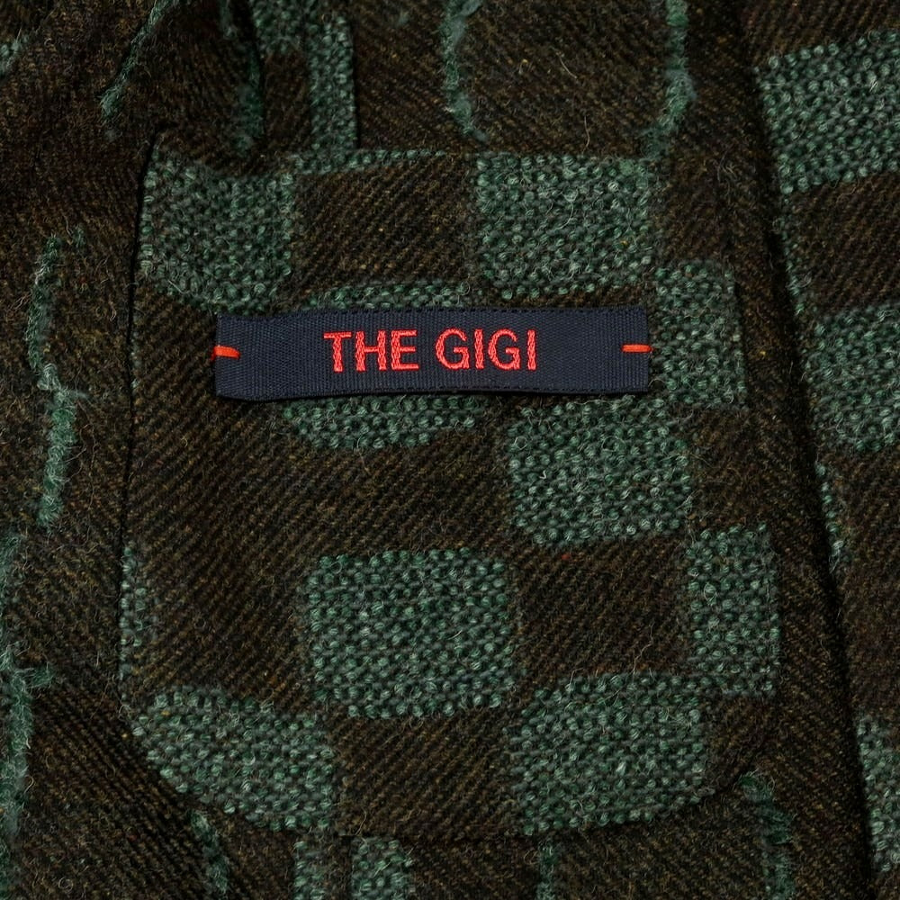 【中古】ザ ジジ THE GIGI ツイーディーウール カジュアルジャケット ブラウンxグリーン【サイズ44】【 状態ランクA 】【 メンズ 】[DPD]