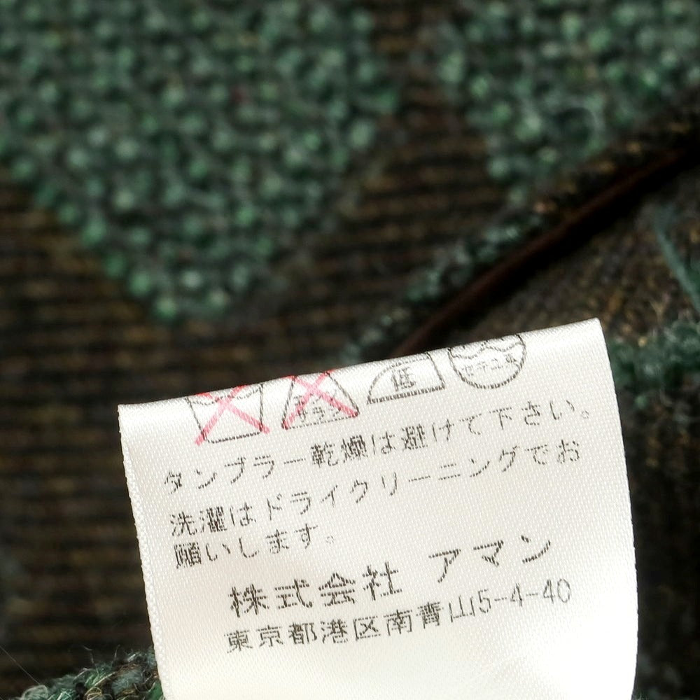 【中古】ザ ジジ THE GIGI ツイーディーウール カジュアルジャケット ブラウンxグリーン【サイズ44】【 状態ランクA 】【 メンズ 】[DPD]