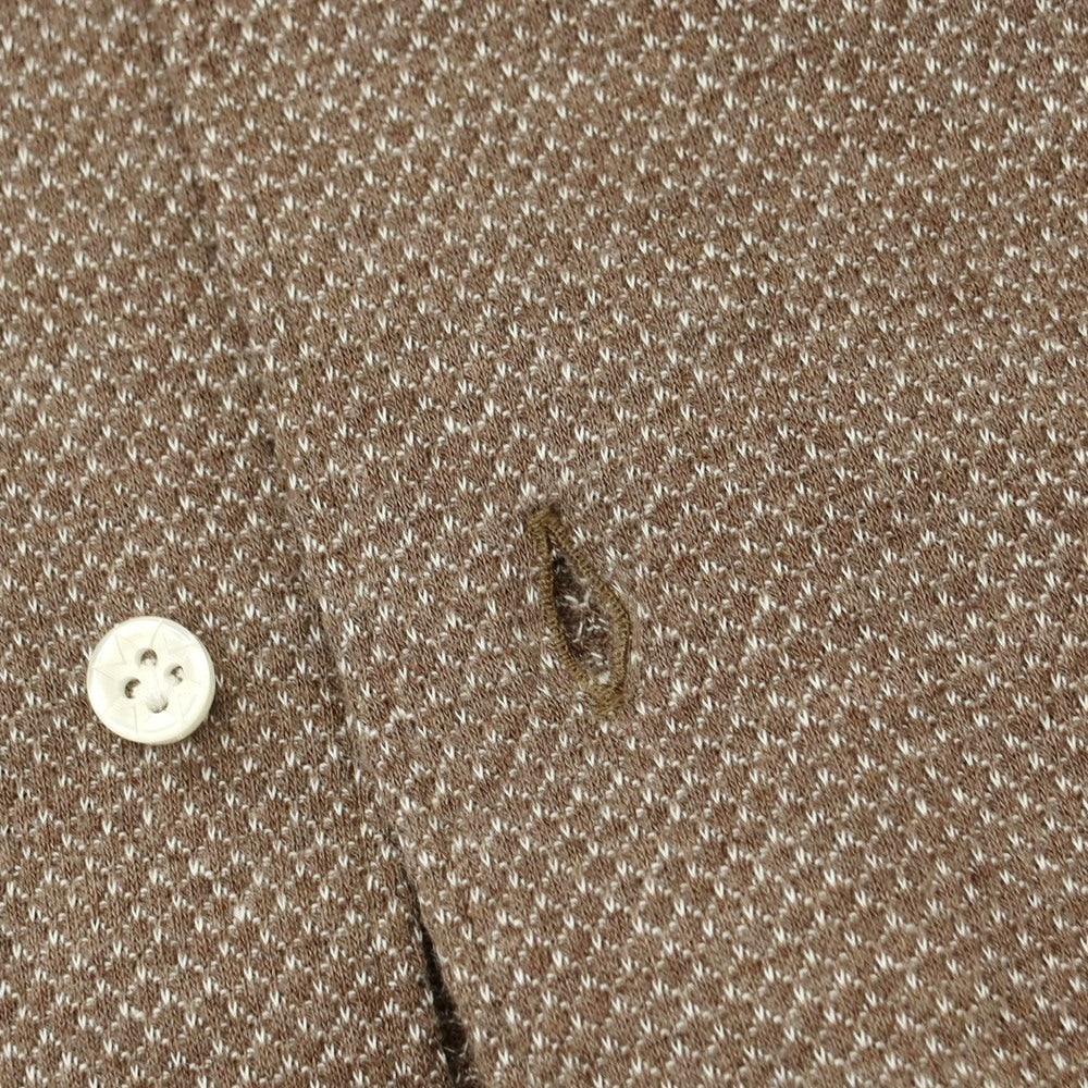 【中古】オリアン ORIAN コットン ジャージー カッタウェイ カジュアルシャツ ブラウンxホワイト【 S 】【 状態ランクC 】【 メンズ 】