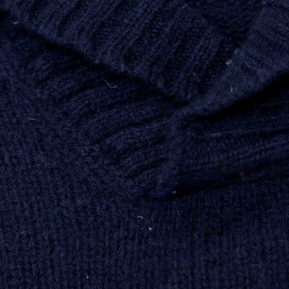 【中古】ドルモア DRUMOHR ウール ショールカラーニット ネイビー【 46 】【 状態ランクD 】【 メンズ 】